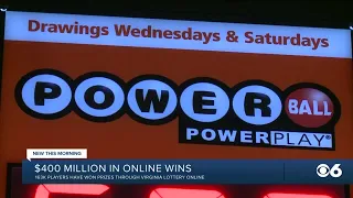 Virginia Lottery online players cash in 400 million wins