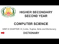 Chapter 9 Part 1 List Tuples Sets and Dictionary Tamilnadu board 12th computer science