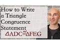 Triangle Congruence Statement - How to Write Geometry