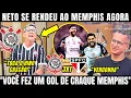 NETO SE RENDEU AO GOLAÇO DE MEMPHIS NA VITÓRIA DO CORINTHIANS 3X1 SÃO PAULO NO OS DONOS DA BOLA HOJE