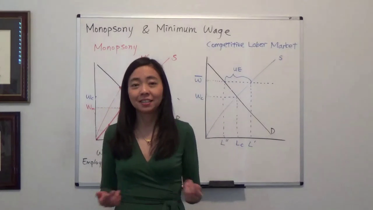 Monopsony and the Minimum Wage Law (Hal Varian Figure 27.3)