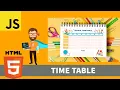 Create Time table with Html and Css Html Css project Begginer projects