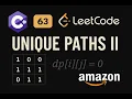 LeetCode 63 Unique Paths II CSharp Solution Dynamic Programming