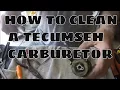 HOW TO CLEAN TECUMSEH SNOWBLOWER CARBURETOR
