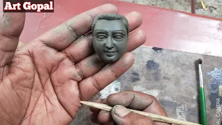 small kartik vishwakarma face making easy process durga puja special art gopal