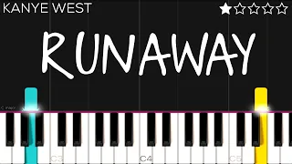 Download Kanye West - Runaway ft. Plusha T | EASY Piano Tutorial MP3