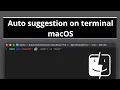 Install zsh autosuggestion on your terminal on your Mac for autocompletion of command you type