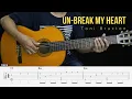 Download Lagu Un-Break My Heart - Toni Braxton - Fingerstyle Guitar Tutorial + TAB \u0026 Lyrics