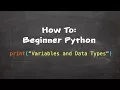 How To Beginner Python - Part 2
