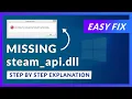 steam - api dll Missing Error How to Fix 2 Fixes 2021