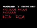 Proper Subset Improper subset Example