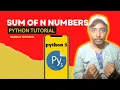 sum of n numbers by while in python tutorial 25 bangla tutorial 2022