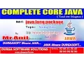 Core Java - java lang package