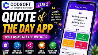 CodSoft App Development Internship Task 2 - Quote of the Day App MIT App Inventor
