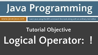 Learn Java Programming - Logical Operator NOT
