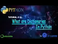 Tutorial 21 what is Dictionary in python in Urdu