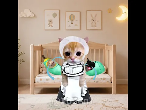 [2026] BANANA CAT 🍌🐱 BABY - STEAL FEEDING-BOTTLE AND STEAL COW #catmemes #cat #bananacat #shorts