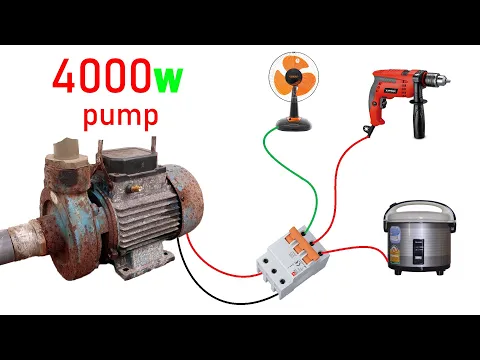 Download MP3 How to turn a water pump into high power 220V electric Generator