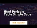 Html periodic table simple code