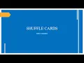 Python Program To Shuffle Deck Of Cards EASY CODING