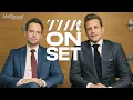 Patrick J Adams Gabriel Macht Share Advice for Suits Spinoff Cast on Set of Super Bowl Ad
