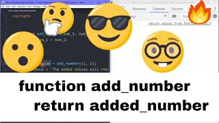 JavaScript How to RETURN values from a FUNCTION