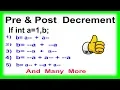 Pre and Post-decrement operator in c increment and decrement operators in c Hindi Tutorial