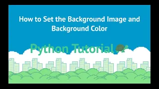 How to set the background color and Image in Python Turtle Beginners Tutorial