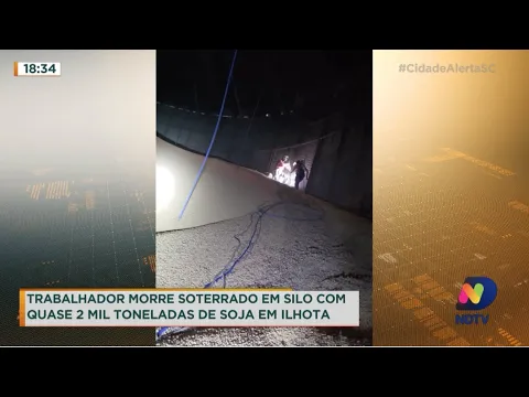 Trabalhador morre soterrado em silo com quase duas mil toneladas de soja