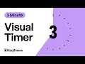 3 Minute Visual Countdown Timer For Classroom Parents Kids AD Focus Workouts by Vizzy Timers