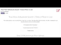 Tree View Advanced Search Direct Filter In List