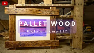 Making a Rustic Picture Frame From pallet wood Picture Frame diy