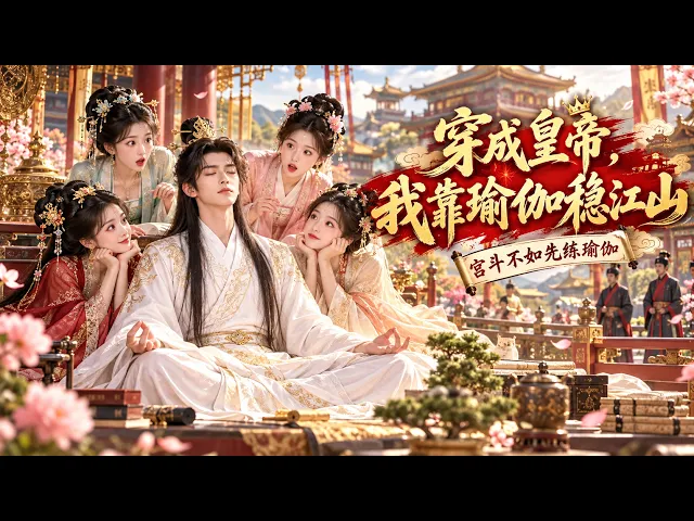 現代瑜伽館老闆穿成體虛皇帝，白天被群臣逼著批奏摺，晚上被後宮妃嬪輪番折騰！他竟靠一套瑜伽逆天改命，從御花園練到金鑾殿，讓