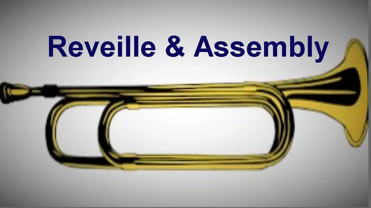 REVEILLE & ASSEMBLY Bugle Calls on Trumpet [Army Wake Up Trumpet]