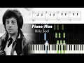 Download Lagu Billy Joel - Piano Man - Piano Tutorial + SHEETS | #tbt