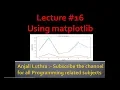 Data Visualisation creating line charts using matplotlib in python