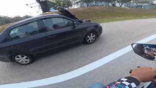 NASIB BONET KERETA X TERBANG KENA AKU