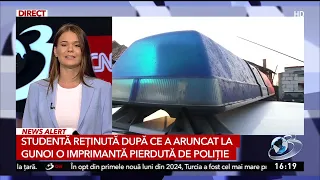 Tânără reținută pentru că a aruncat la gunoi o imprimantă pierdută de Poliție. Mascații au descins i