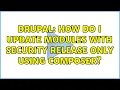 Drupal How do I update modules with security release only using composer