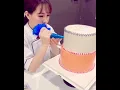 Piping Hippie Themed Birt ay Cake