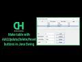 Make Table with Update Delete Reset Buttons in Java Swing