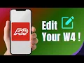 How To Change W-4 on ADP Payroll 2026 - Step-by-Step Guide