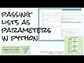 Passing lists as parameters Practice links Objects Games with Python Chapter 2 7