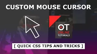 How to Create Custom Cursor Using Html and CSS - Custom Mouse Cursor in CSS