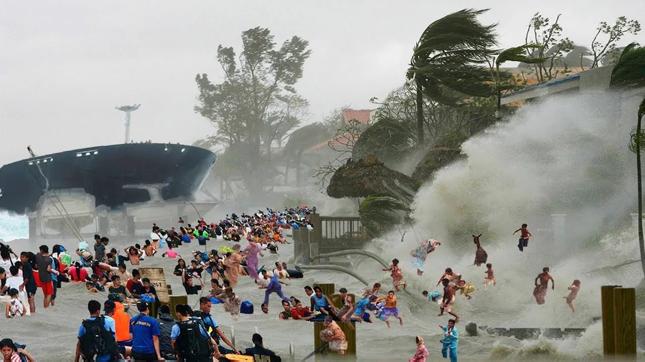 People are flying, cars are overturning, a super typhoon has hit China