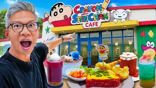 AKU PERGI MAKAN KE CAFE CRAYON SHINCHAN!!