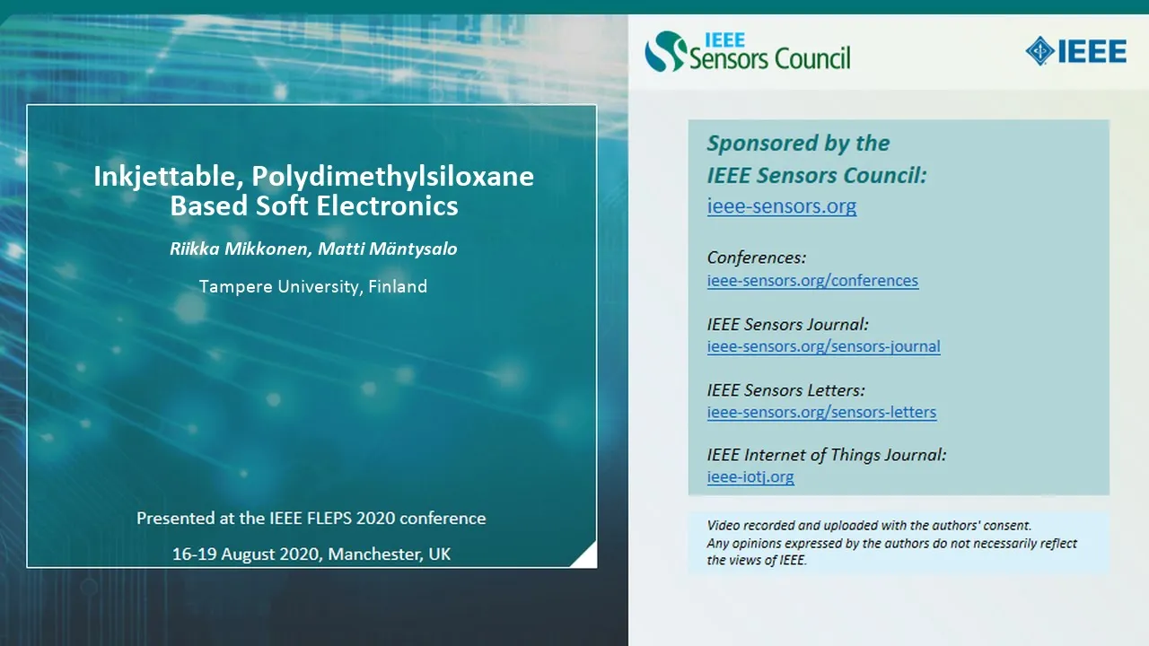 Inkjettable, Polydimethylsiloxane Based Soft Electronics