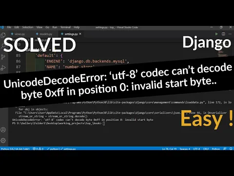 Download MP3 UnicodeDecodeError: 'utf-8' codec can't decode byte 0xff in position 0: invalid start byte
