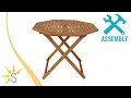 Sunnydaze Meranti Wood Octagon Outdoor Folding Patio Table - FRN-978