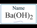 How to Write the Name for Ba OH 2